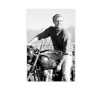 HRJHE Actor Steve McQueen Poster (15) Canvas Poster Wall Art Decor Print Picture Paintings for Living Room Bedroom Decoration 12x18inch(30x45cm)