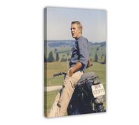 HRJHE Actor Steve McQueen Poster (18) Canvas Poster Wall Art Decor Print Picture Paintings for Living Room Bedroom Decoration 12x18inch(30x45cm)