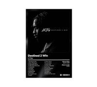 HRJHE Destined 2 Win Lil Music Album Tjay Cover Poster Canvas Poster Bedroom Decor Landscape Office Room Decor Gift 20x30inch(50x75cm)