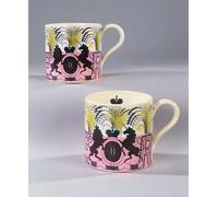 HRJUBWREE Classic Canvas Picture Art Canvas Print Modern Oil Painting a Pair of Wedgewood Mugs Commemorating the Coronation by Eric Ravilious Artwork on Wall for Office Decor 60x90cm