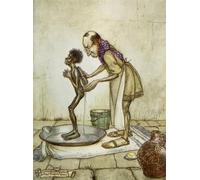 HRJUBWREE Classic Canvas Picture Art Canvas Print Modern Oil Painting Aesops Fables by Arthur Rackham Artwork on Wall for Office Decor 60x90cm