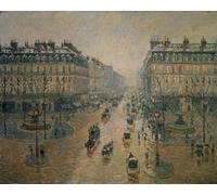 HRJUBWREE Classic Canvas Picture Art Canvas Print Modern Oil Painting Avenue De L'opera Paris by Camille Jacob Pissarro Artwork on Wall for Home Decor 60x90cm