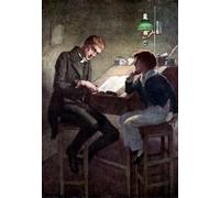 HRJUBWREE Classic Canvas Picture Art Canvas Print Modern Oil Painting Charles Dickens's david Copperfield by Harold Copping Artwork on Wall for Office Decor 60x90cm