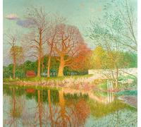 HRJUBWREE Classic Canvas Picture Art Canvas Print Modern Oil Painting Chestnut Tree in the Evening Sun by Emile Claus Artwork on Wall for Office Decor 60x90cm