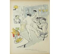 HRJUBWREE Classic Canvas Picture Art Canvas Print Modern Oil Painting Chocolate Dancing In A Bar by Henri De Toulouse Lautrec Artwork on Wall for Office Decor 60x90cm