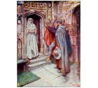 HRJUBWREE Classic Canvas Picture Art Canvas Print Modern Oil Painting Christian Before Discretion From the Pilgrims Progress From This World by Byam Liston Shaw for Office Decor 60x90cm