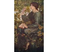 HRJUBWREE Classic Canvas Picture Art Canvas Print Modern Oil Painting Day Dreams by Dante Gabriel Charles Rossetti Artwork on Wall for Office Decor 60x90cm