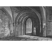 HRJUBWREE Classic Canvas Picture Art Canvas Print Modern Oil Painting Door Way to the Temple Church London by Preston Neale Artwork on Wall for Home Decor 60x90cm