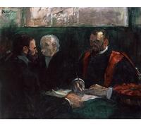 HRJUBWREE Classic Canvas Picture Art Canvas Print Modern Oil Painting Examination At the Faculty of Medicine by Henri De Toulouse Lautrec Artwork on Wall for Home Decor 60x90cm