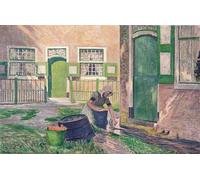 HRJUBWREE Classic Canvas Picture Art Canvas Print Modern Oil Painting Ferme and Zud-beveland by Emile Claus Artwork on Wall for Home Decor 60x90cm