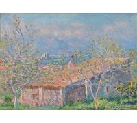 HRJUBWREE Classic Canvas Picture Art Canvas Print Modern Oil Painting Gardener's House At Antibes by Claude Monet Artwork on Wall for Home Decor 60x90cm