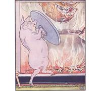 HRJUBWREE Classic Canvas Picture Art Canvas Print Modern Oil Painting He Took off the Cover of the Pot and in Fell the Animal by Leonard Leslie Brooke Artwork on Wall for Home Decor 60x90cm