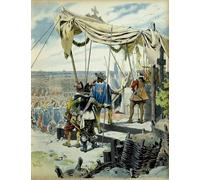 HRJUBWREE Classic Canvas Picture Art Canvas Print Modern Oil Painting History of France the Seat of La Rochelle in Cardinal Richelieu by Maurice Leloir Artwork on Wall for Home Decor 60x90cm