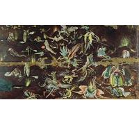 HRJUBWREE Classic Canvas Picture Art Canvas Print Modern Oil Painting Inferno Landscape by Hieronymus Boske Artwork on Wall for Office Decor 60x90cm