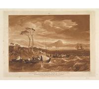 HRJUBWREE Classic Canvas Picture Art Canvas Print Modern Oil Painting Inverary Castle and Town Scotland Book of Studies by Mallord William Turner Artwork on Wall for Office Decor 60x90cm