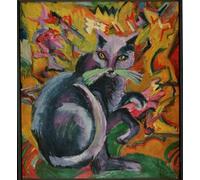 HRJUBWREE Classic Canvas Picture Art Canvas Print Modern Oil Painting Königstein with Red Church by Ernst Ludwig Kirchner Artwork on Wall for Office Decor 60x90cm