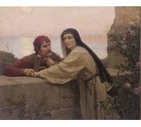 HRJUBWREE Classic Canvas Picture Art Canvas Print Modern Oil Painting l'appuntamento segreto Edmund Blair Leighton Artwork on Wall for Office Decor 60x90cm