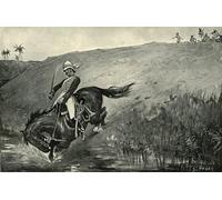 HRJUBWREE Classic Canvas Picture Art Canvas Print Modern Oil Painting Narrow Escape of Lie ant Roberts While Pursued by Sidney Paget Artwork on Wall for Home Decor 60x90cm