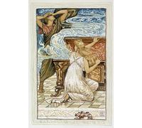 HRJUBWREE Classic Canvas Picture Art Canvas Print Modern Oil Painting Opens the Box in a Wonder Book for Girls and Boys Hawthorne by Walter Crane Artwork on Wall for Office Decor 60x90cm