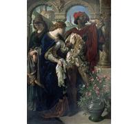 HRJUBWREE Classic Canvas Picture Art Canvas Print Modern Oil Painting Othello Desdemona and Emilia by Daniel Maclise Artwork on Wall for Office Decor 60x90cm