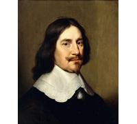 HRJUBWREE Classic Canvas Picture Art Canvas Print Modern Oil Painting Portrait of a Gentleman Bust Length Wearing Black by Gerrit Van Honthorst Artwork on Wall for Home Decor 60x90cm