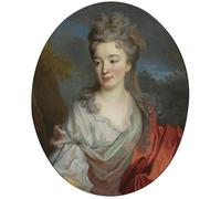 HRJUBWREE Classic Canvas Picture Art Canvas Print Modern Oil Painting Portrait of a Lady by Jean Baptiste Oudry Artwork on Wall for Office Decor 60x90cm