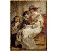 HRJUBWREE Classic Canvas Picture Art Canvas Print Modern Oil Painting Portrait of Helene Fourment the Painter's Second Wife by Peter Paul Rubens Artwork on Wall for Office Decor 60x90cm