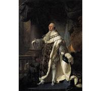 HRJUBWREE Classic Canvas Picture Art Canvas Print Modern Oil Painting Portrait of Louis XVI Antoine-Francois Callet Artwork on Wall for Home Decor 60x90cm
