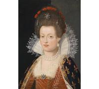 HRJUBWREE Classic Canvas Picture Art Canvas Print Modern Oil Painting Portrait of Maria De'medici Queen of France by Pourbus the Younger Artwork on Wall for Office Decor 60x90cm