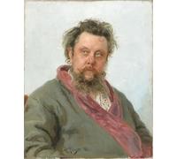 HRJUBWREE Classic Canvas Picture Art Canvas Print Modern Oil Painting Portrait of the Composer Modest Musorgsky by Il'ya Repin Artwork on Wall for Office Decor 60x90cm