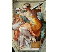 HRJUBWREE Classic Canvas Picture Art Canvas Print Modern Oil Painting Prophets and Sibyls Libyan Sibyl Sistine Chapel Ceiling in the Vatican by Buonarroti Artwork on Wall for Home Decor 60x90cm