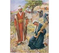 HRJUBWREE Classic Canvas Picture Art Canvas Print Modern Oil Painting Ruth by Harold Copping Artwork on Wall for Office Decor 60x90cm