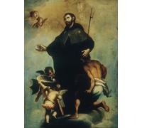 HRJUBWREE Classic Canvas Picture Art Canvas Print Modern Oil Painting Saint Francis by Miguel Cabrera Artwork on Wall for Home Decor 60x90cm