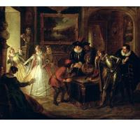 HRJUBWREE Classic Canvas Picture Art Canvas Print Modern Oil Painting Scene From Don Quixote De La Mancha by Charles Antoine Coypel Artwork on Wall for Home Decor 60x90cm