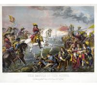 HRJUBWREE Classic Canvas Picture Art Canvas Print Modern Oil Painting the Battle of the Boyne Pub by Benjamin West Artwork on Wall for Office Decor 60x90cm