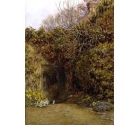 HRJUBWREE Classic Canvas Picture Art Canvas Print Modern Oil Painting the Dairy Door Farringford Lord Tennyson's Home by Helen Allingham Artwork on Wall for Home Decor 60x90cm