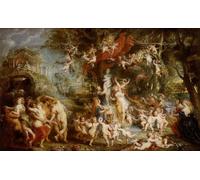 HRJUBWREE Classic Canvas Picture Art Canvas Print Modern Oil Painting the Feast of Venus by Peter Paul Rubens Artwork on Wall for Home Decor 60x90cm
