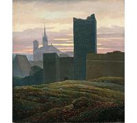 HRJUBWREE Classic Canvas Picture Art Canvas Print Modern Oil Painting the Imperial Castle by Carl Gustav Carus Artwork on Wall for Office Decor 60x90cm