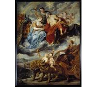 HRJUBWREE Classic Canvas Picture Art Canvas Print Modern Oil Painting the Interview of King and Mary of Medici in Lyon November by Peter Paul Rubens Artwork on Wall for Office Decor 60x90cm