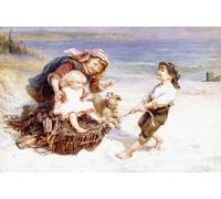 HRJUBWREE Classic Canvas Picture Art Canvas Print Modern Oil Painting the Joy Ride by Frederick Artwork on Wall for Home Decor 60x90cm