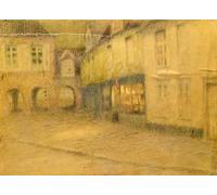 HRJUBWREE Classic Canvas Picture Art Canvas Print Modern Oil Painting the Lighted Window by Henri Le Sidaner Artwork on Wall for Office Decor 60x90cm