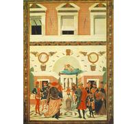 HRJUBWREE Classic Canvas Picture Art Canvas Print Modern Oil Painting The Miracles of San Bernardino: The Healing of a Mute Pietro Perugino Artwork on Wall for Home Decor 60x90cm