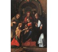 HRJUBWREE Classic Canvas Picture Art Canvas Print Modern Oil Painting The Mystic Marriage of St. Catherine Correggio Artwork on Wall for Home Decor 60x90cm