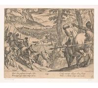 HRJUBWREE Classic Canvas Picture Art Canvas Print Modern Oil Painting the of Alexander the Great Encircles the Enemy Troops with Fire by Antonio Tempesta Artwork on Wall for Home Decor 60x90cm