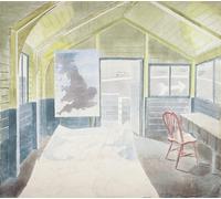 HRJUBWREE Classic Canvas Picture Art Canvas Print Modern Oil Painting the Operations Room by Eric Ravilious Artwork on Wall for Office Decor 60x90cm