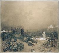 HRJUBWREE Classic Canvas Picture Art Canvas Print Modern Oil Painting the Passing Wind Wars Youth Lithography by Alphonse Mucha Artwork on Wall for Home Decor 60x90cm