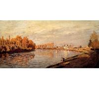 HRJUBWREE Classic Canvas Picture Art Canvas Print Modern Oil Painting The Seine At Argenteuil Claude Monet Artwork on Wall for Home Decor 60x90cm