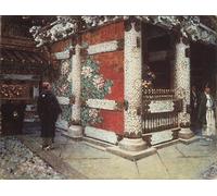 HRJUBWREE Classic Canvas Picture Art Canvas Print Modern Oil Painting the Shinto Shrine by Vasili Vasilievich Vereshchagin Artwork on Wall for Office Decor 60x90cm
