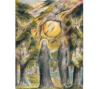 HRJUBWREE Classic Canvas Picture Art Canvas Print Modern Oil Painting the Sun in His Wrath by William Blake Artwork on Wall for Home Decor 60x90cm