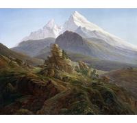 HRJUBWREE Classic Canvas Picture Art Canvas Print Modern Oil Painting The Watzmann Oil on canvas by Caspar David Friedrich Artwork on Wall for Home Decor 60x90cm
